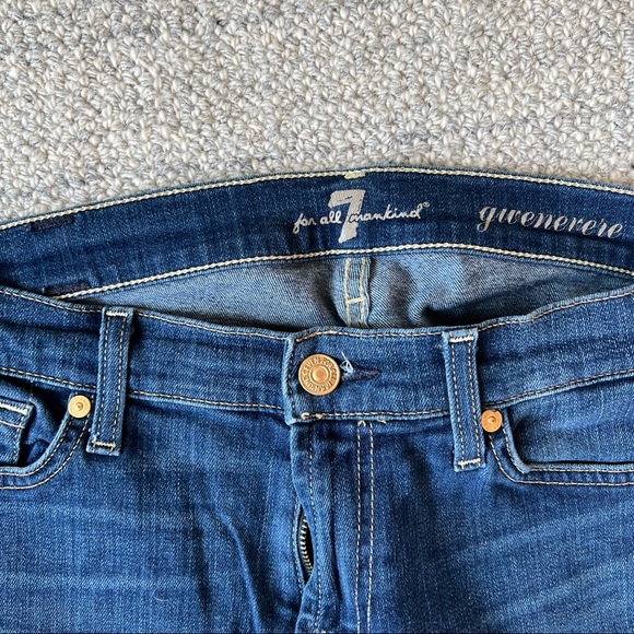 7 for all mankind jeans. Mid rise. Size 28. Skinny cut. - Picture 1 of 6